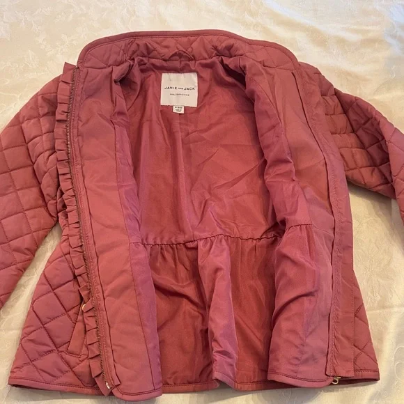 Janie and Jack Rose Quilted Puffer Jacket